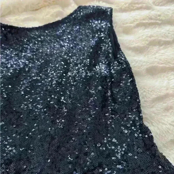 Woman’s Royal Blue Backless Prom Mini/Midi Gown Dress Sparkly Glitter  Night Out - Picture 7 of 8